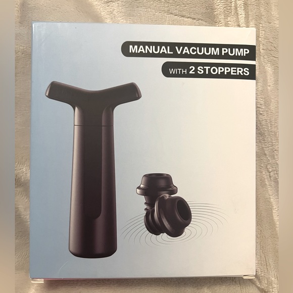 Manual Vacuum Pump 🍒 with 2 Stoppers - Picture 1 of 2